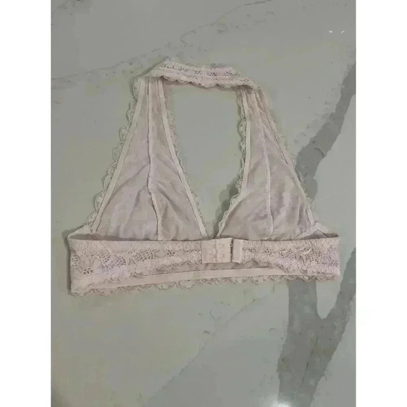 Intimately Free People Halter Style Light Pink Lace Bralette Women’s Size Medium - Picture 4 of 5